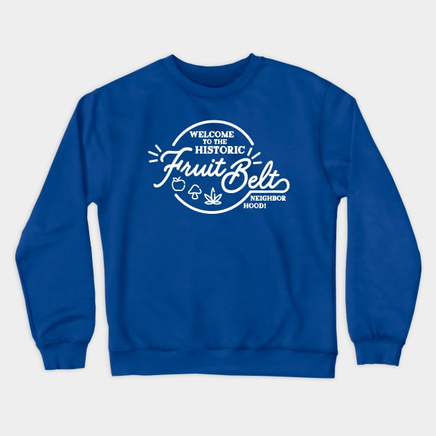 Buffalo NY Fruit Belt Neighborhood Crewneck Sweatshirt by Carl Cordes